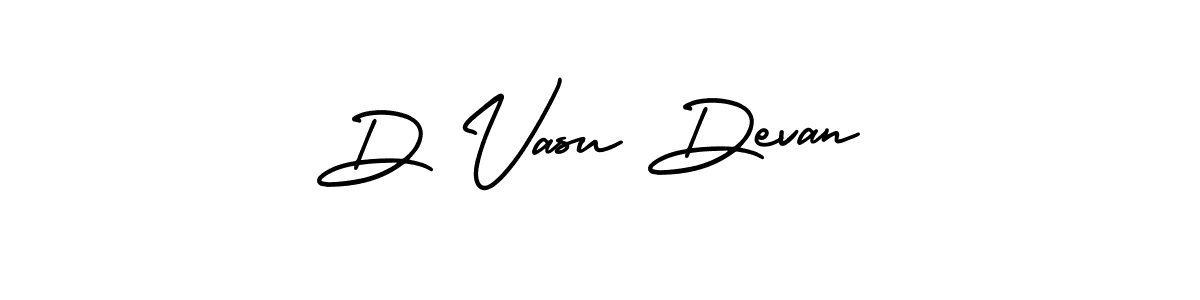 How to make D Vasu Devan name signature. Use AmerikaSignatureDemo-Regular style for creating short signs online. This is the latest handwritten sign. D Vasu Devan signature style 3 images and pictures png