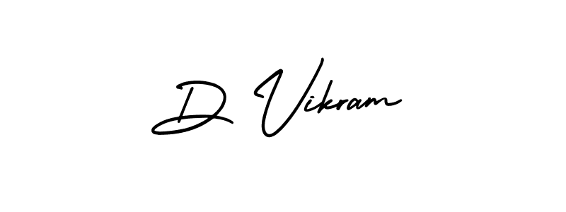 Use a signature maker to create a handwritten signature online. With this signature software, you can design (AmerikaSignatureDemo-Regular) your own signature for name D Vikram. D Vikram signature style 3 images and pictures png