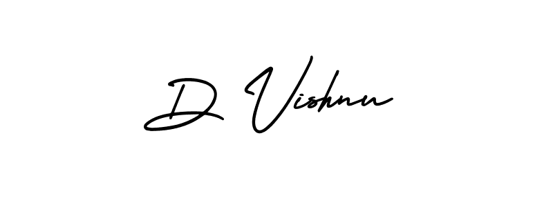 Create a beautiful signature design for name D Vishnu. With this signature (AmerikaSignatureDemo-Regular) fonts, you can make a handwritten signature for free. D Vishnu signature style 3 images and pictures png