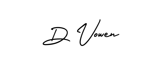 Make a beautiful signature design for name D Vowen. With this signature (AmerikaSignatureDemo-Regular) style, you can create a handwritten signature for free. D Vowen signature style 3 images and pictures png