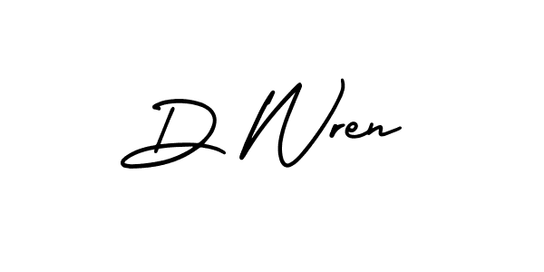 Use a signature maker to create a handwritten signature online. With this signature software, you can design (AmerikaSignatureDemo-Regular) your own signature for name D Wren. D Wren signature style 3 images and pictures png