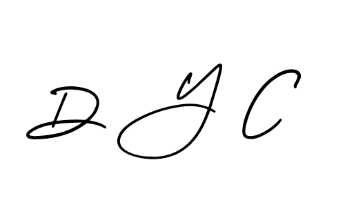 D Y C stylish signature style. Best Handwritten Sign (AmerikaSignatureDemo-Regular) for my name. Handwritten Signature Collection Ideas for my name D Y C. D Y C signature style 3 images and pictures png