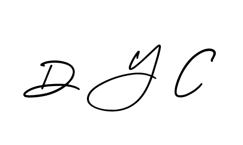 Make a beautiful signature design for name D Y C. With this signature (AmerikaSignatureDemo-Regular) style, you can create a handwritten signature for free. D Y C signature style 3 images and pictures png