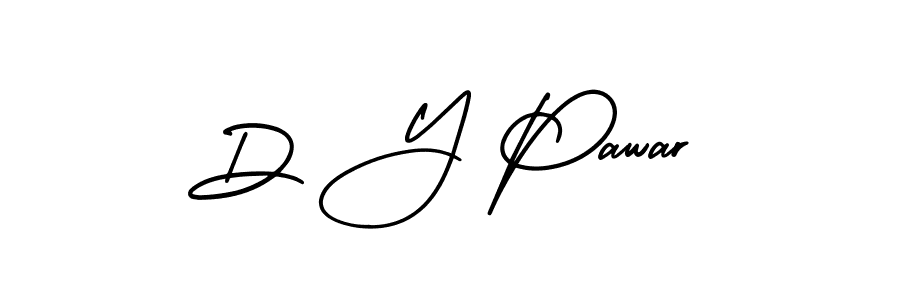 Create a beautiful signature design for name D Y Pawar. With this signature (AmerikaSignatureDemo-Regular) fonts, you can make a handwritten signature for free. D Y Pawar signature style 3 images and pictures png