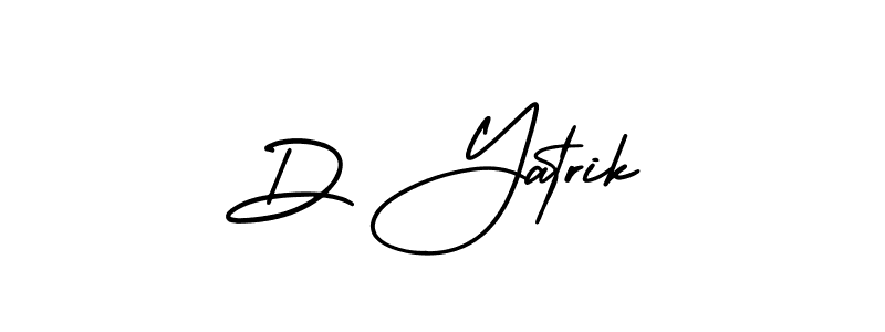 Use a signature maker to create a handwritten signature online. With this signature software, you can design (AmerikaSignatureDemo-Regular) your own signature for name D Yatrik. D Yatrik signature style 3 images and pictures png