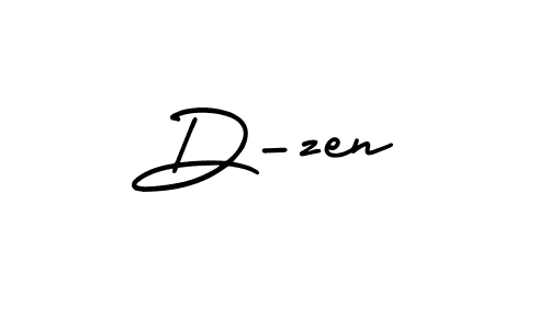 How to make D-zen name signature. Use AmerikaSignatureDemo-Regular style for creating short signs online. This is the latest handwritten sign. D-zen signature style 3 images and pictures png