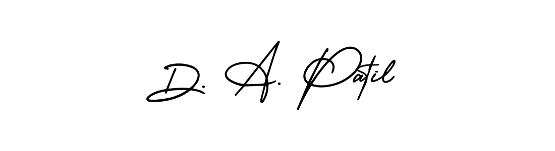 You should practise on your own different ways (AmerikaSignatureDemo-Regular) to write your name (D. A. Patil) in signature. don't let someone else do it for you. D. A. Patil signature style 3 images and pictures png