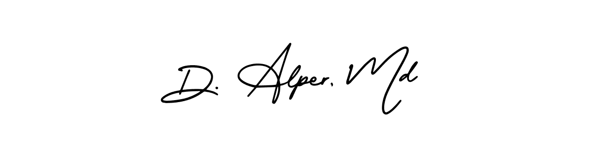 Also You can easily find your signature by using the search form. We will create D. Alper, Md name handwritten signature images for you free of cost using AmerikaSignatureDemo-Regular sign style. D. Alper, Md signature style 3 images and pictures png