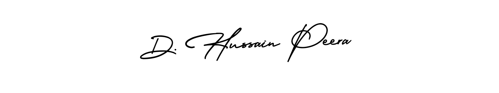 This is the best signature style for the D. Hussain Peera name. Also you like these signature font (AmerikaSignatureDemo-Regular). Mix name signature. D. Hussain Peera signature style 3 images and pictures png