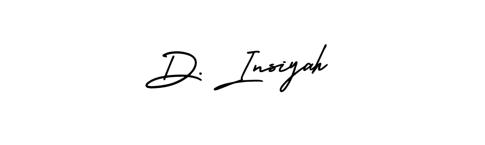 You can use this online signature creator to create a handwritten signature for the name D. Insiyah. This is the best online autograph maker. D. Insiyah signature style 3 images and pictures png