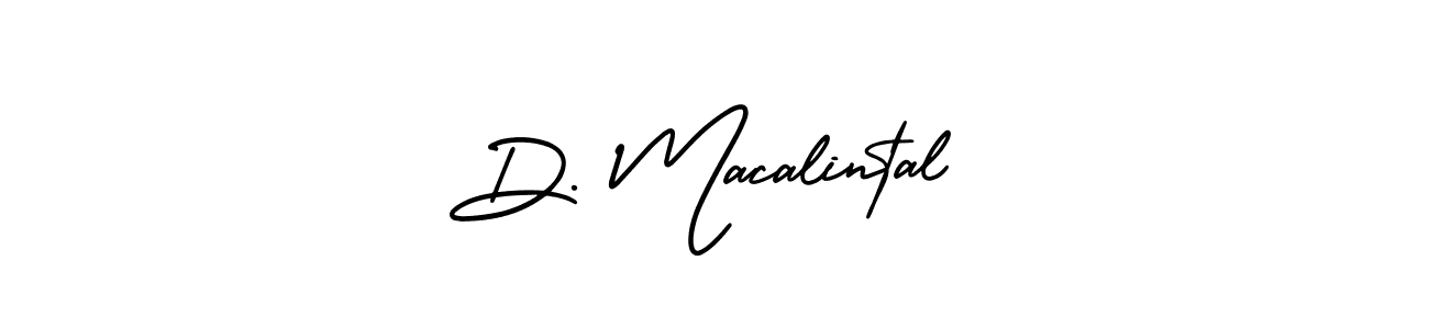 How to Draw D. Macalintal signature style? AmerikaSignatureDemo-Regular is a latest design signature styles for name D. Macalintal. D. Macalintal signature style 3 images and pictures png
