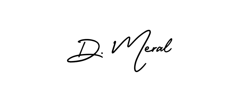 You should practise on your own different ways (AmerikaSignatureDemo-Regular) to write your name (D. Meral) in signature. don't let someone else do it for you. D. Meral signature style 3 images and pictures png