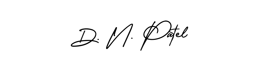 You should practise on your own different ways (AmerikaSignatureDemo-Regular) to write your name (D. N. Patel) in signature. don't let someone else do it for you. D. N. Patel signature style 3 images and pictures png