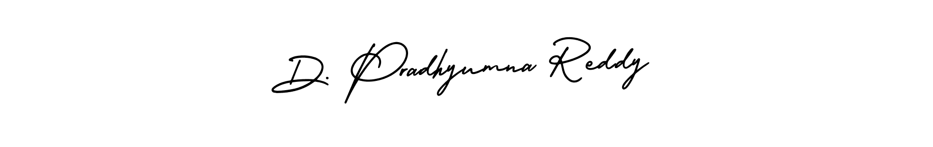 The best way (AmerikaSignatureDemo-Regular) to make a short signature is to pick only two or three words in your name. The name D. Pradhyumna Reddy include a total of six letters. For converting this name. D. Pradhyumna Reddy signature style 3 images and pictures png