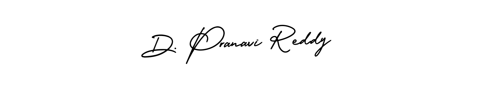 How to make D. Pranavi Reddy name signature. Use AmerikaSignatureDemo-Regular style for creating short signs online. This is the latest handwritten sign. D. Pranavi Reddy signature style 3 images and pictures png