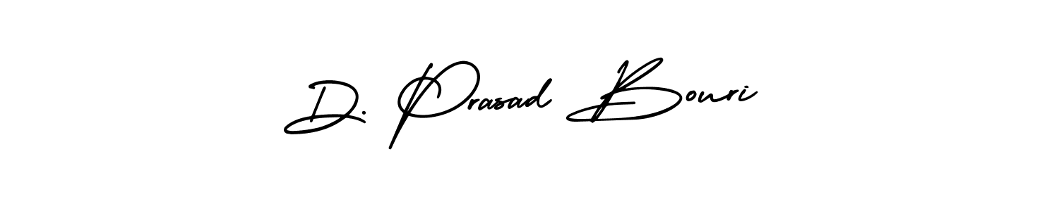 The best way (AmerikaSignatureDemo-Regular) to make a short signature is to pick only two or three words in your name. The name D. Prasad Bouri include a total of six letters. For converting this name. D. Prasad Bouri signature style 3 images and pictures png