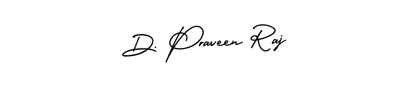 if you are searching for the best signature style for your name D. Praveen Raj. so please give up your signature search. here we have designed multiple signature styles  using AmerikaSignatureDemo-Regular. D. Praveen Raj signature style 3 images and pictures png