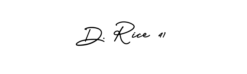 D. Rice 41 stylish signature style. Best Handwritten Sign (AmerikaSignatureDemo-Regular) for my name. Handwritten Signature Collection Ideas for my name D. Rice 41. D. Rice 41 signature style 3 images and pictures png