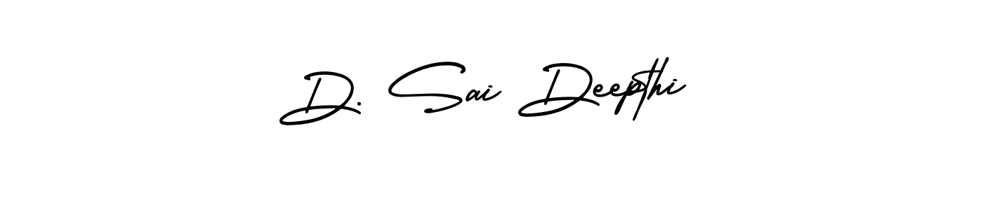 The best way (AmerikaSignatureDemo-Regular) to make a short signature is to pick only two or three words in your name. The name D. Sai Deepthi include a total of six letters. For converting this name. D. Sai Deepthi signature style 3 images and pictures png