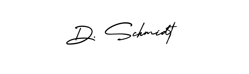 The best way (AmerikaSignatureDemo-Regular) to make a short signature is to pick only two or three words in your name. The name D. Schmidt include a total of six letters. For converting this name. D. Schmidt signature style 3 images and pictures png