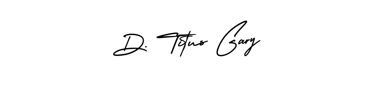 Design your own signature with our free online signature maker. With this signature software, you can create a handwritten (AmerikaSignatureDemo-Regular) signature for name D. Titus Gary. D. Titus Gary signature style 3 images and pictures png