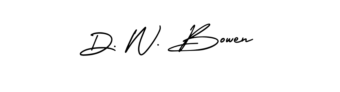 How to make D. W. Bowen signature? AmerikaSignatureDemo-Regular is a professional autograph style. Create handwritten signature for D. W. Bowen name. D. W. Bowen signature style 3 images and pictures png