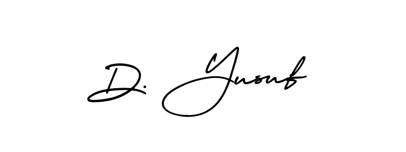 Create a beautiful signature design for name D. Yusuf. With this signature (AmerikaSignatureDemo-Regular) fonts, you can make a handwritten signature for free. D. Yusuf signature style 3 images and pictures png