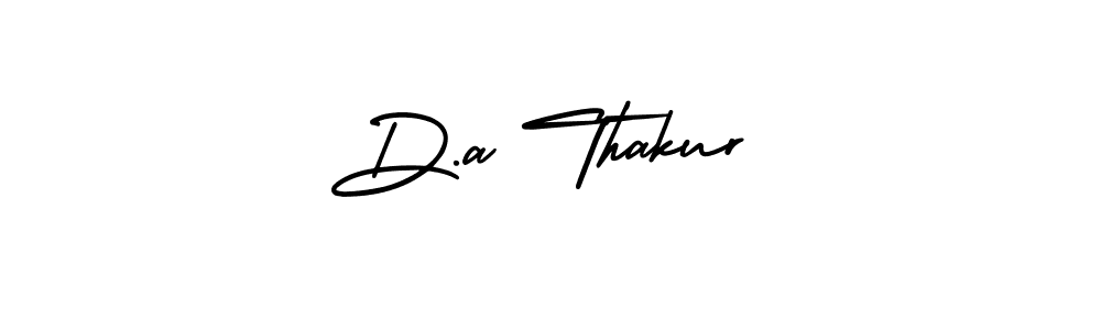 How to Draw D.a Thakur signature style? AmerikaSignatureDemo-Regular is a latest design signature styles for name D.a Thakur. D.a Thakur signature style 3 images and pictures png