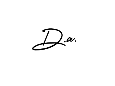 How to make D.a. signature? AmerikaSignatureDemo-Regular is a professional autograph style. Create handwritten signature for D.a. name. D.a. signature style 3 images and pictures png