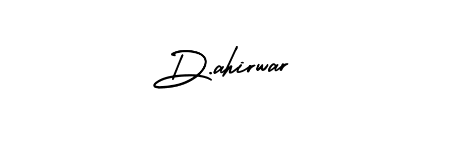How to make D.ahirwar name signature. Use AmerikaSignatureDemo-Regular style for creating short signs online. This is the latest handwritten sign. D.ahirwar signature style 3 images and pictures png