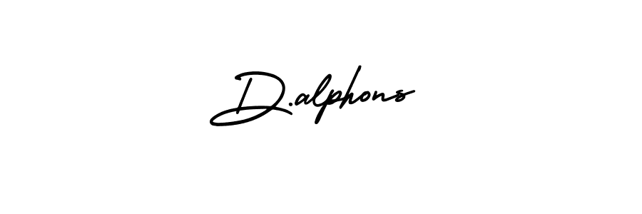 How to make D.alphons name signature. Use AmerikaSignatureDemo-Regular style for creating short signs online. This is the latest handwritten sign. D.alphons signature style 3 images and pictures png