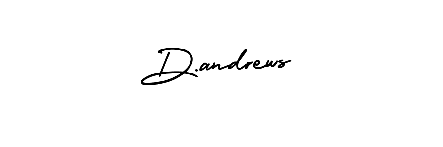 The best way (AmerikaSignatureDemo-Regular) to make a short signature is to pick only two or three words in your name. The name D.andrews include a total of six letters. For converting this name. D.andrews signature style 3 images and pictures png