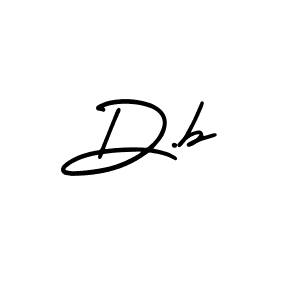 How to make D.b name signature. Use AmerikaSignatureDemo-Regular style for creating short signs online. This is the latest handwritten sign. D.b signature style 3 images and pictures png