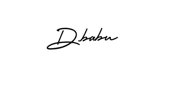 You should practise on your own different ways (AmerikaSignatureDemo-Regular) to write your name (D.babu) in signature. don't let someone else do it for you. D.babu signature style 3 images and pictures png
