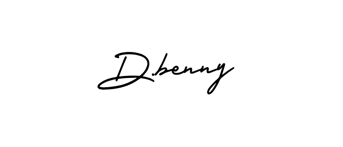Design your own signature with our free online signature maker. With this signature software, you can create a handwritten (AmerikaSignatureDemo-Regular) signature for name D.benny. D.benny signature style 3 images and pictures png