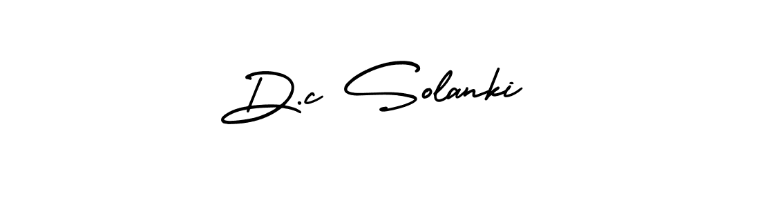 How to make D.c Solanki name signature. Use AmerikaSignatureDemo-Regular style for creating short signs online. This is the latest handwritten sign. D.c Solanki signature style 3 images and pictures png