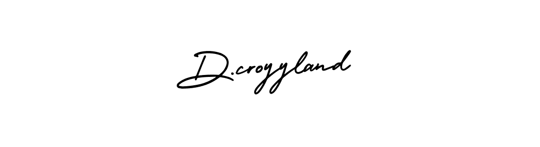 D.croyyland stylish signature style. Best Handwritten Sign (AmerikaSignatureDemo-Regular) for my name. Handwritten Signature Collection Ideas for my name D.croyyland. D.croyyland signature style 3 images and pictures png