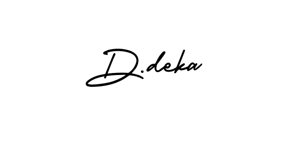 if you are searching for the best signature style for your name D.deka. so please give up your signature search. here we have designed multiple signature styles  using AmerikaSignatureDemo-Regular. D.deka signature style 3 images and pictures png