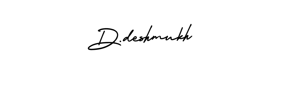 Make a beautiful signature design for name D.deshmukh. With this signature (AmerikaSignatureDemo-Regular) style, you can create a handwritten signature for free. D.deshmukh signature style 3 images and pictures png