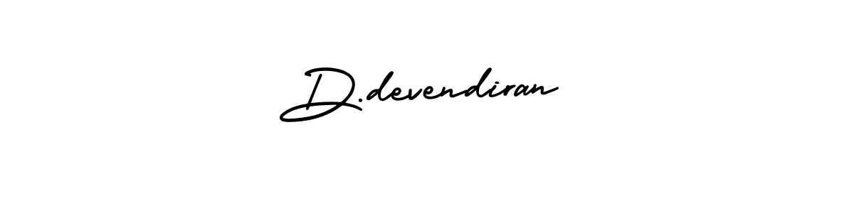 Make a beautiful signature design for name D.devendiran. With this signature (AmerikaSignatureDemo-Regular) style, you can create a handwritten signature for free. D.devendiran signature style 3 images and pictures png