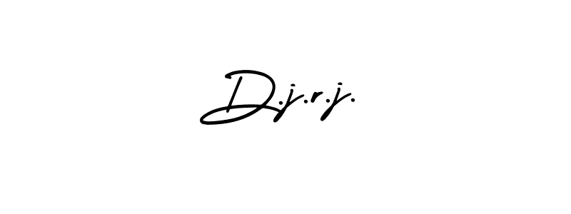 The best way (AmerikaSignatureDemo-Regular) to make a short signature is to pick only two or three words in your name. The name D.j.r.j. include a total of six letters. For converting this name. D.j.r.j. signature style 3 images and pictures png