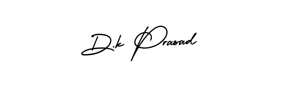 The best way (AmerikaSignatureDemo-Regular) to make a short signature is to pick only two or three words in your name. The name D.k Prasad include a total of six letters. For converting this name. D.k Prasad signature style 3 images and pictures png