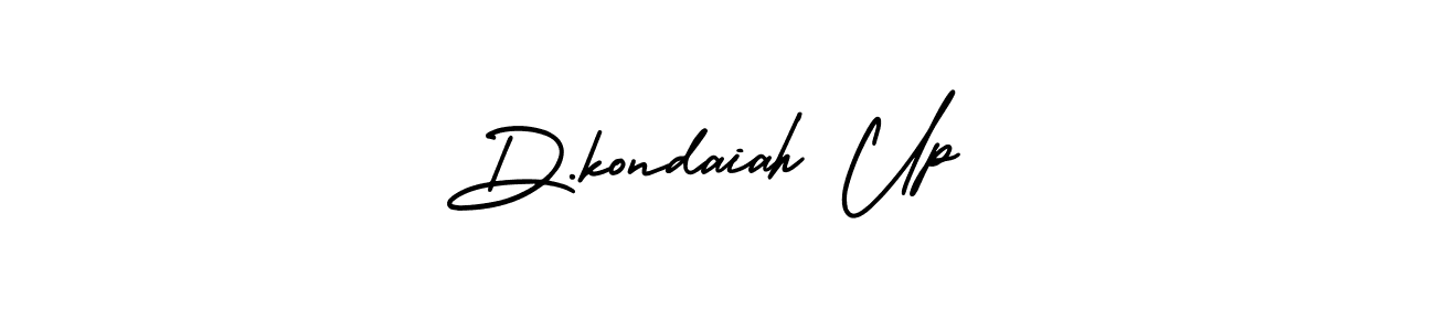 The best way (AmerikaSignatureDemo-Regular) to make a short signature is to pick only two or three words in your name. The name D.kondaiah Up include a total of six letters. For converting this name. D.kondaiah Up signature style 3 images and pictures png