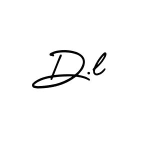 The best way (AmerikaSignatureDemo-Regular) to make a short signature is to pick only two or three words in your name. The name D.l include a total of six letters. For converting this name. D.l signature style 3 images and pictures png