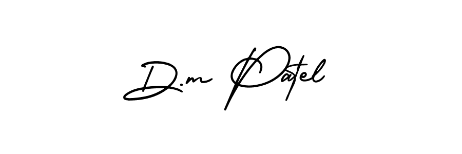 AmerikaSignatureDemo-Regular is a professional signature style that is perfect for those who want to add a touch of class to their signature. It is also a great choice for those who want to make their signature more unique. Get D.m Patel name to fancy signature for free. D.m Patel signature style 3 images and pictures png