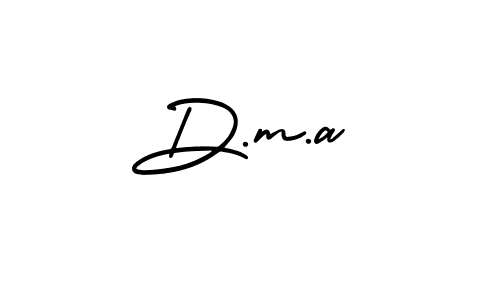 Design your own signature with our free online signature maker. With this signature software, you can create a handwritten (AmerikaSignatureDemo-Regular) signature for name D.m.a. D.m.a signature style 3 images and pictures png