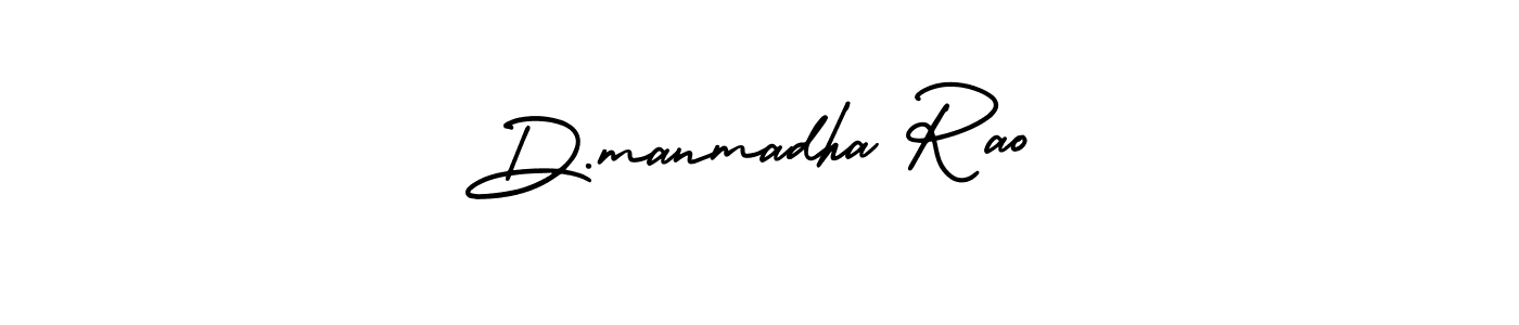 How to Draw D.manmadha Rao signature style? AmerikaSignatureDemo-Regular is a latest design signature styles for name D.manmadha Rao. D.manmadha Rao signature style 3 images and pictures png