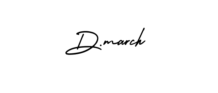 Use a signature maker to create a handwritten signature online. With this signature software, you can design (AmerikaSignatureDemo-Regular) your own signature for name D.march. D.march signature style 3 images and pictures png