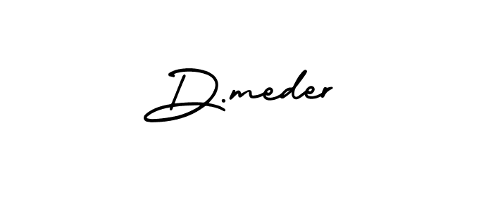 Similarly AmerikaSignatureDemo-Regular is the best handwritten signature design. Signature creator online .You can use it as an online autograph creator for name D.meder. D.meder signature style 3 images and pictures png