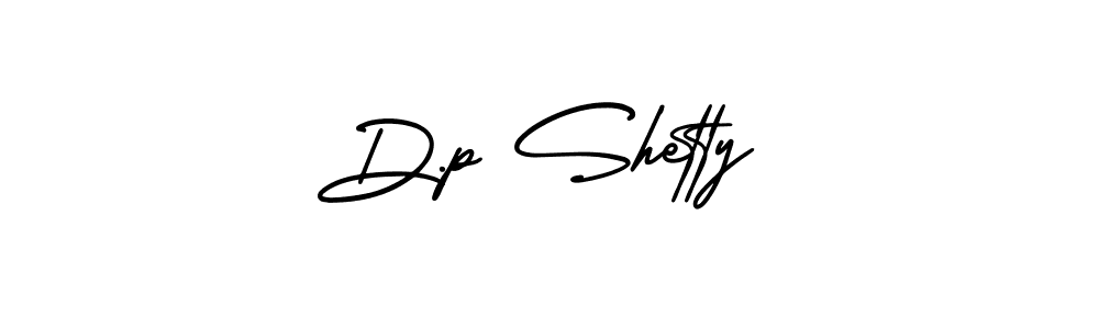 The best way (AmerikaSignatureDemo-Regular) to make a short signature is to pick only two or three words in your name. The name D.p Shetty include a total of six letters. For converting this name. D.p Shetty signature style 3 images and pictures png